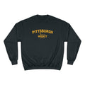 Pittsburgh Hockey - Collegiate Style - Champion Crewneck Sweatshirt Sweatshirt Printify Black S 