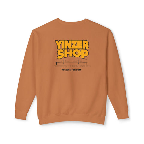 YinzerShop Serving Since 2015 - Print on back - Comfort Colors® 1466 Unisex Lightweight Crewneck Sweatshirt Sweatshirt Printify