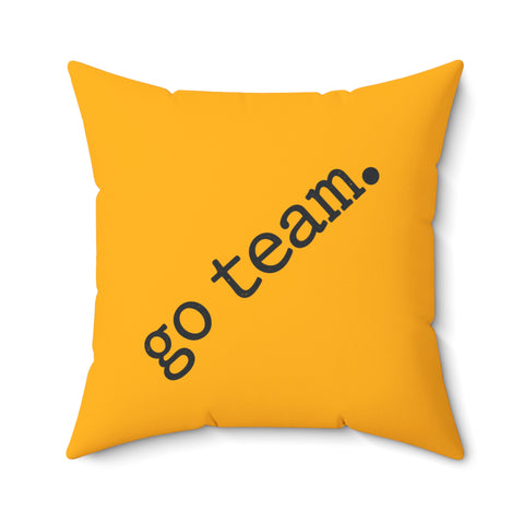 Go Team Pillow — Yellow Cheer Decorative Throw Pillow
