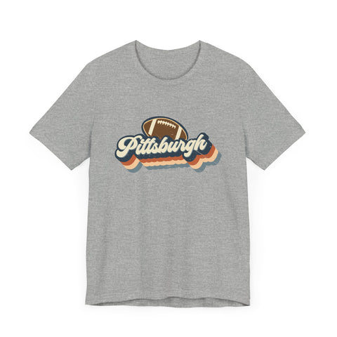 Retro Pittsburgh Football Shirt T-Shirt Printify   