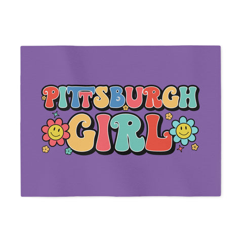 Pittsburgh Girl Retro Sweatshirt Blanket
