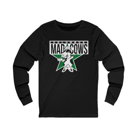 Columbus Mad Cows Long Sleeve Shirt Long-sleeve Vintage Ice Hockey Black S