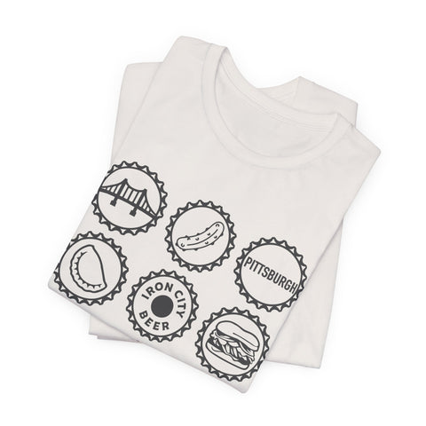Retro Pittsburgh Icon Collage - Unisex Jersey Short Sleeve Tee