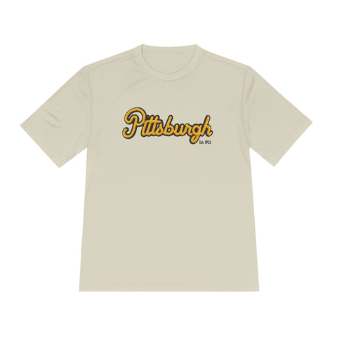 Pittsburgh Faux Embroidery Unisex Moisture Wicking Tee