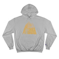 Pittsburgh Glass Building - Champion Hoodie Hoodie Printify Light Steel S 