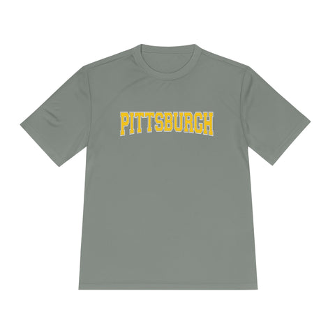 Pittsburgh Varsity Letters - Sport-Tek Unisex Moisture Wicking Tee