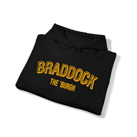 Braddock - The 'Burgh Neighborhood Series - Unisex Heavy Blend™ Hooded Sweatshirt Hoodie Printify   