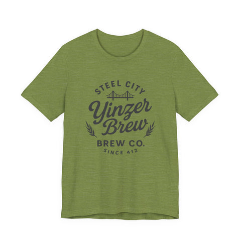Unisex Jersey Tee - Yinzer Brew Bella Canvas Shirt | Soft Breathable Cotton Casual Tee
