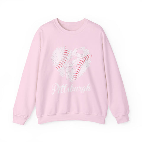 Pittsburgh Baseball Heart - Heavy Blend™ Crewneck Sweatshirt