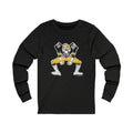 Pittsburgh Football Linebacker Cartoon - Long Sleeve Tee Long-sleeve Printify M Black Heather 