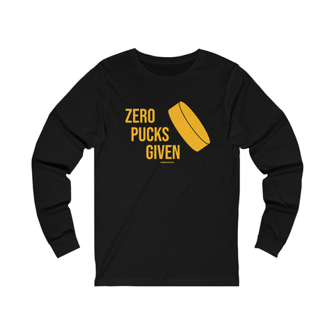 Zero Pucks Given - Long Sleeve Tee Long-sleeve Printify XS Black 