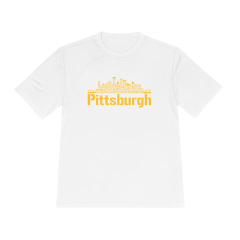 Pittsburgh Football Team Names - Sport-Tek Unisex Moisture Wicking Tee