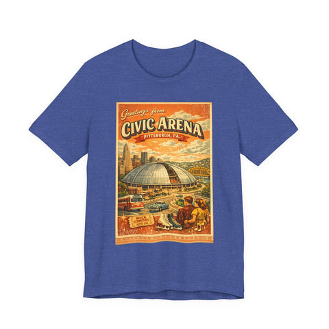 Greeting From Civic Arena (The Igloo) - Unisex Jersey Short Sleeve Tee