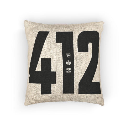 Pittsburgh 412 Woven Throw Pillow Decorative Pillow