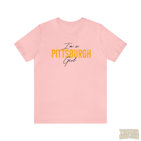 I'M A Pittsburgh Girl - Star Design - Unisex Jersey Short Sleeve Tee T-Shirt Printify Pink 3XL 