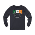 PGH Series Irish Flag - St. Patty's Day - Long Sleeve Tee Long-sleeve Printify S Heather Navy