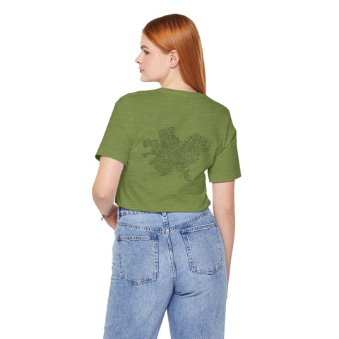 Pittsburgh Map (Print on Back) - Unisex Jersey Short Sleeve Tee