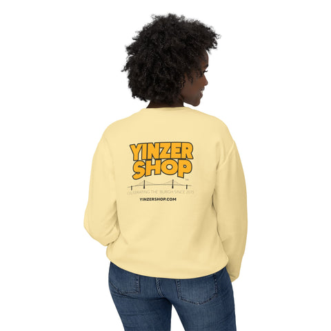 YinzerShop Serving Since 2015 - Print on back - Comfort Colors® 1466 Unisex Lightweight Crewneck Sweatshirt Sweatshirt Printify