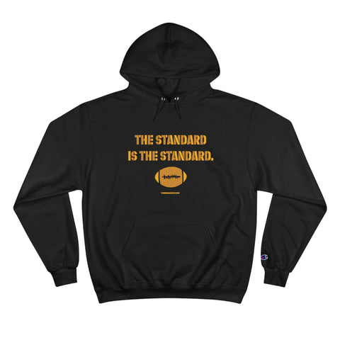 The Standard Is The Standard - Two Tone - Champion Hoodie Hoodie Printify Black S 