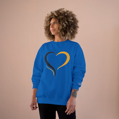 Black and Yellow Heart - Champion Sweatshirt