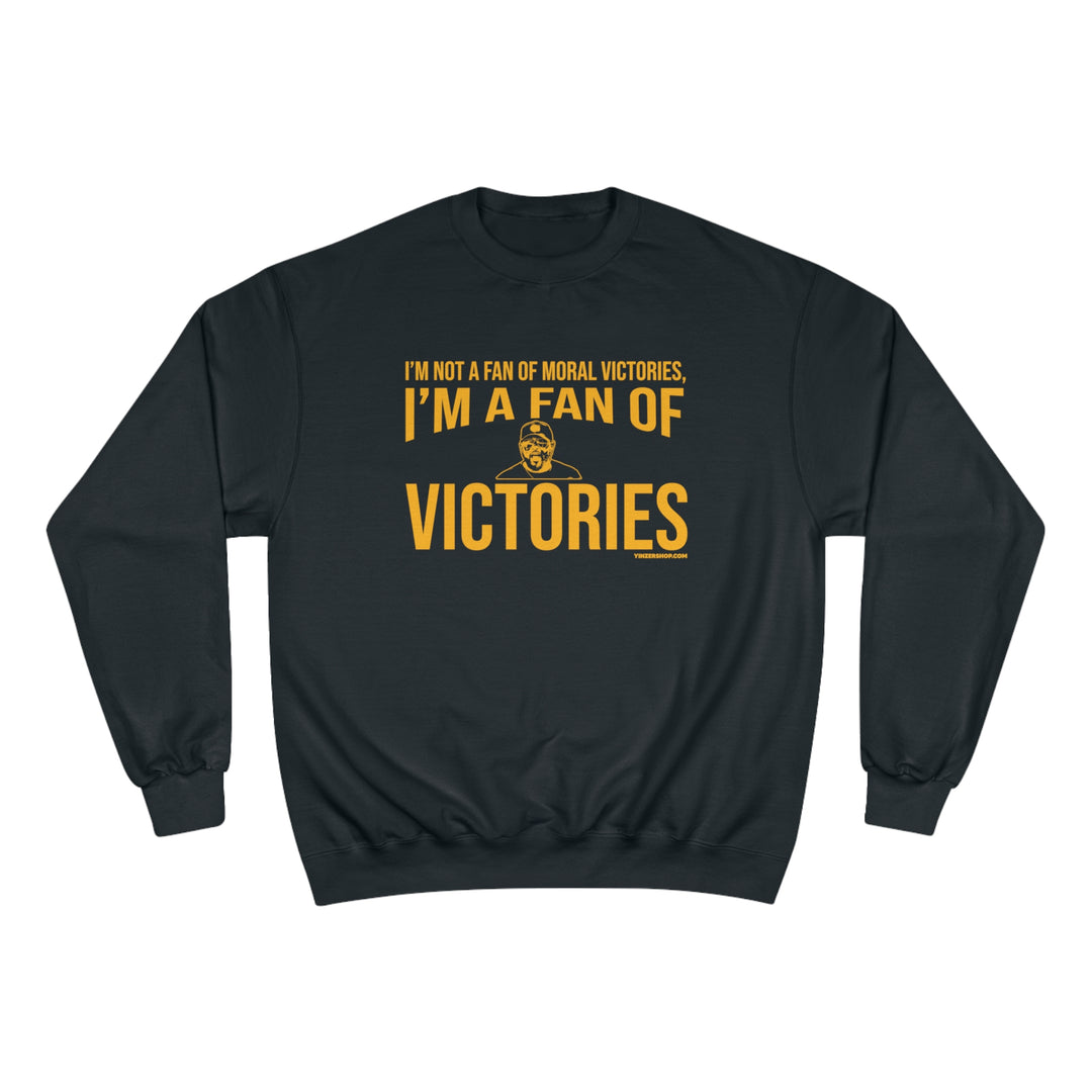Victories - Tomlin Quote - Champion Crewneck Sweatshirt Sweatshirt Printify Black S 