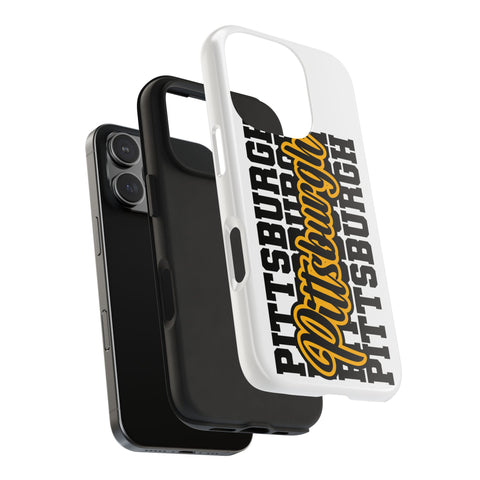 Pittsburgh Typography - iPhone Phone Case Mate Tough