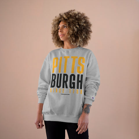 Big Pittsburgh - Champion Crewneck Sweatshirt Sweatshirt Printify   