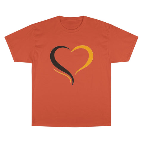 Black and Yellow Heart - Champion T-Shirt
