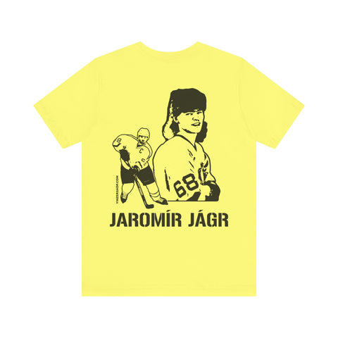 Jaromír Jágr Legend T-Shirt - GRAPHIC ON BACK - Unisex bella+canvas 3001 Short Sleeve Tee T-Shirt Printify   