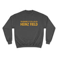 I'm Acrisure It's Still Called Heinz Field - Champion Crewneck Sweatshirt Sweatshirt Printify Charcoal Heather S 