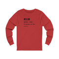 Copy of Pittsburghese Definition Series - Mum - Long Sleeve Tee Long-sleeve Printify XS Red 