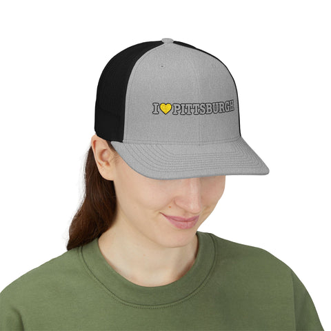I Love Pittsburgh Snapback Trucker Cap — Retro City Pride Hat