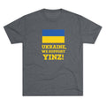 Ukraine, We Support Yinz! - Tri-Blend Crew Tee T-Shirt Printify S Tri-Blend Premium Heather 