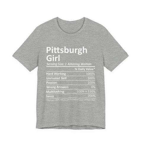 Pittsburgh Girl Ingredients - Unisex Jersey Short Sleeve Tee