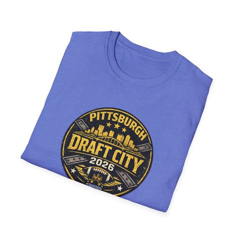 NFL Draft City 2026 T-Shirt — Pittsburgh Skyline Football Fan Tee