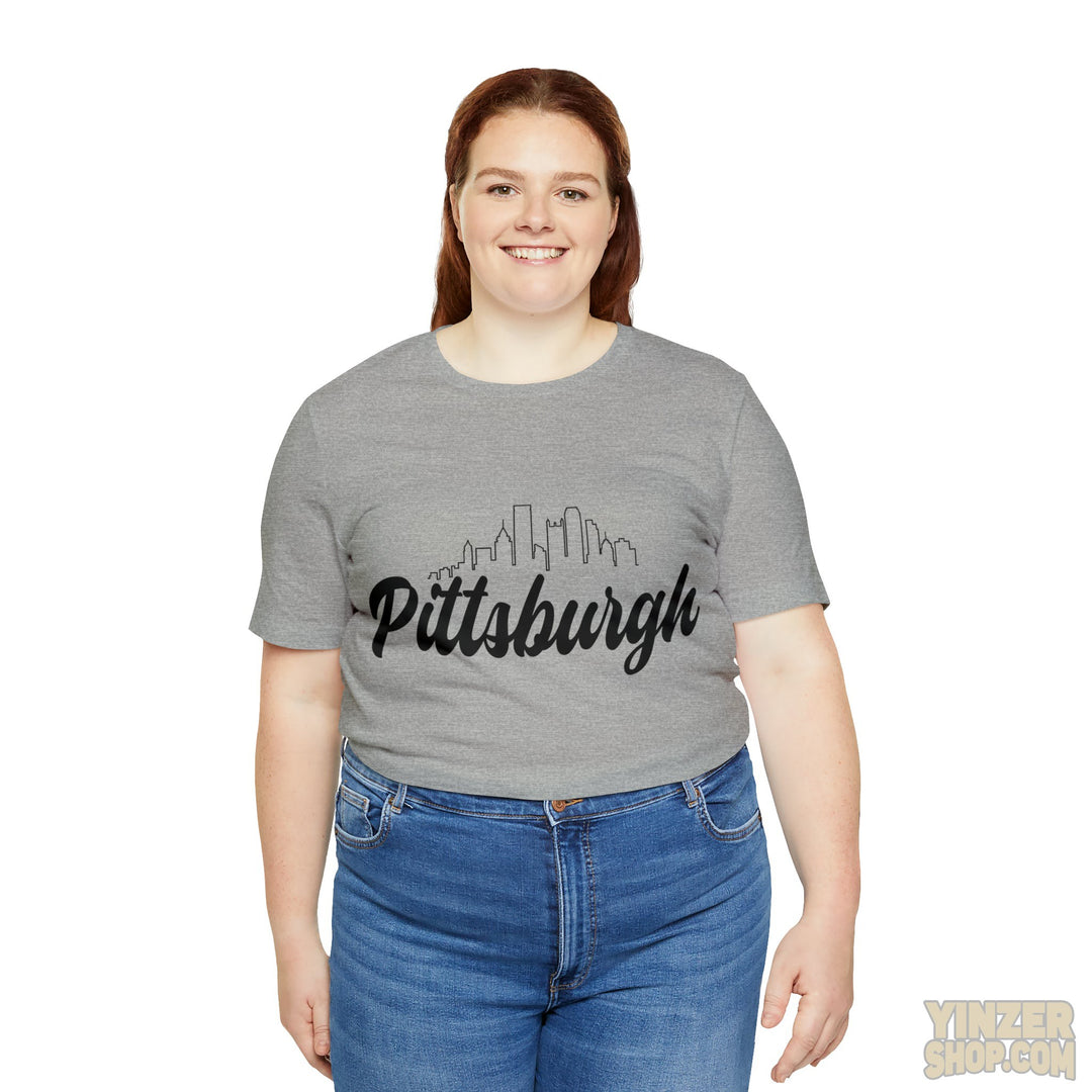Pittsburgh Skyline T-Shirt  - Unisex bella+canvas 3001 Jersey Short Sleeve Tee T-Shirt Printify   