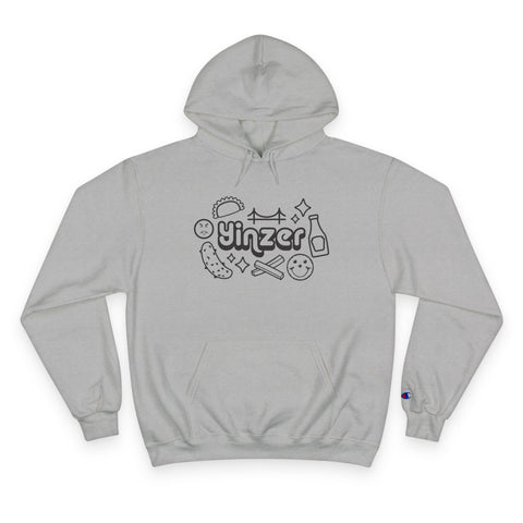 Yinzer Icon Doodles - Print on back - Champion Hoodie