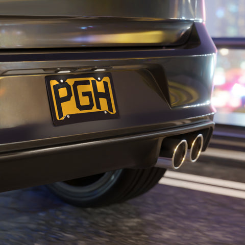 PGH Gold Vanity Plate — Pittsburgh License Plate Decor