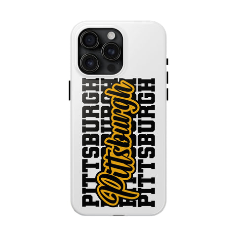 Pittsburgh Typography - iPhone Phone Case Mate Tough