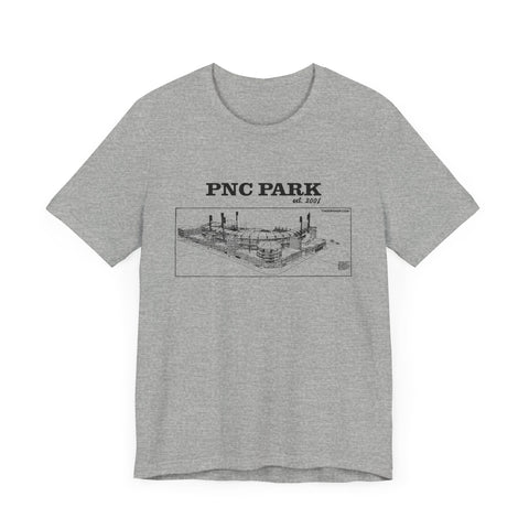 PNC Park - 2001 - Retro Schematic - Short Sleeve Tee