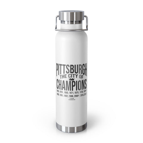 Pittsburgh City of Champions Copper Vacuum Insulated Bottle, 22oz