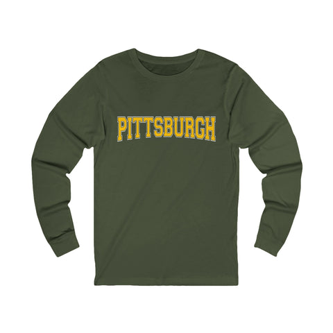 Pittsburgh Varsity Letters Unisex Jersey Long Sleeve Tee