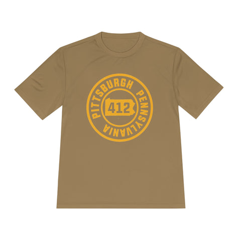 412 Pittsburgh Stamp - Sport-Tek Unisex Moisture Wicking Tee