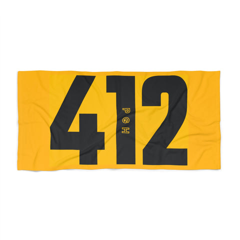 Beach Towel — 412 PGH (Yellow)