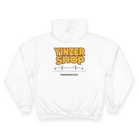 Yinzer Icon Doodles - Print on back - Champion Hoodie