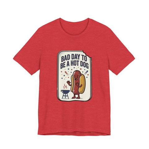 Bad Day to Be a Hot Dog T-Shirt | Fourth of July hot dog humor, Americana BBQ tee