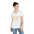 Cleveland Never Rocked - Ladies' V-Neck T-Shirt V-neck Printify