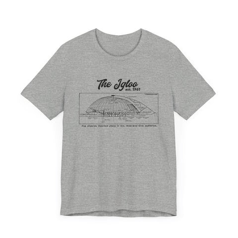 The Igloo - EST 1961 - Civic Arena - Retro Schematic - Short Sleeve Tee