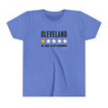 Cleveland Review Graphic - Youth Short Sleeve Tee Kids clothes Printify Heather Columbia Blue S