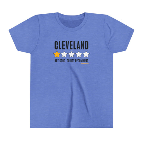 Cleveland Review Graphic - Youth Short Sleeve Tee Kids clothes Printify Heather Columbia Blue S